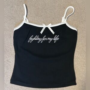 NIB SOLD OUT Forest Ink “Fighting for my Life” coquette camisole size XS
